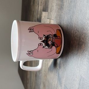 June Sobel kiln craft pig mug